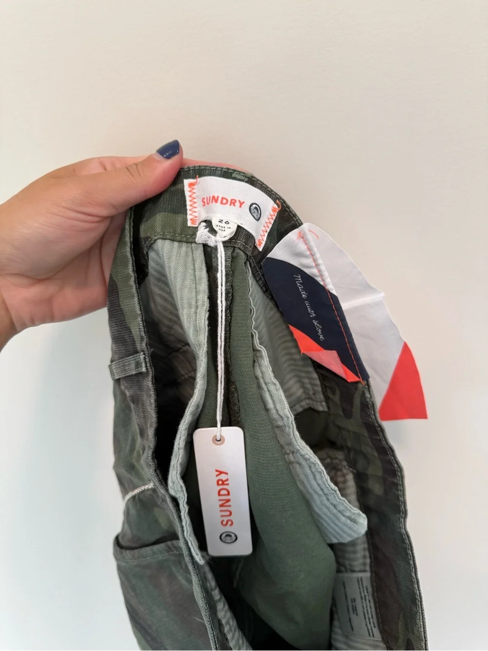 Sundry Camo Shorts NWT, size 26